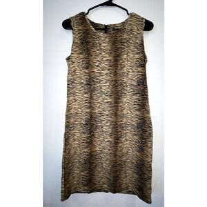 Vintage Fattaneh Bahari Animal Print Mini Dress Size 6P
